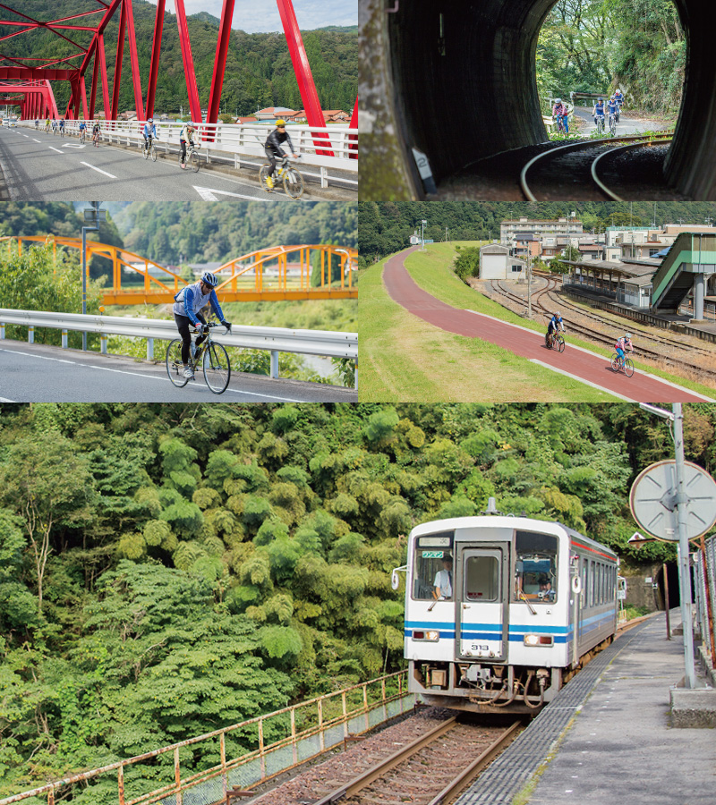 イメージ：三江線トレイン＆サイクリング